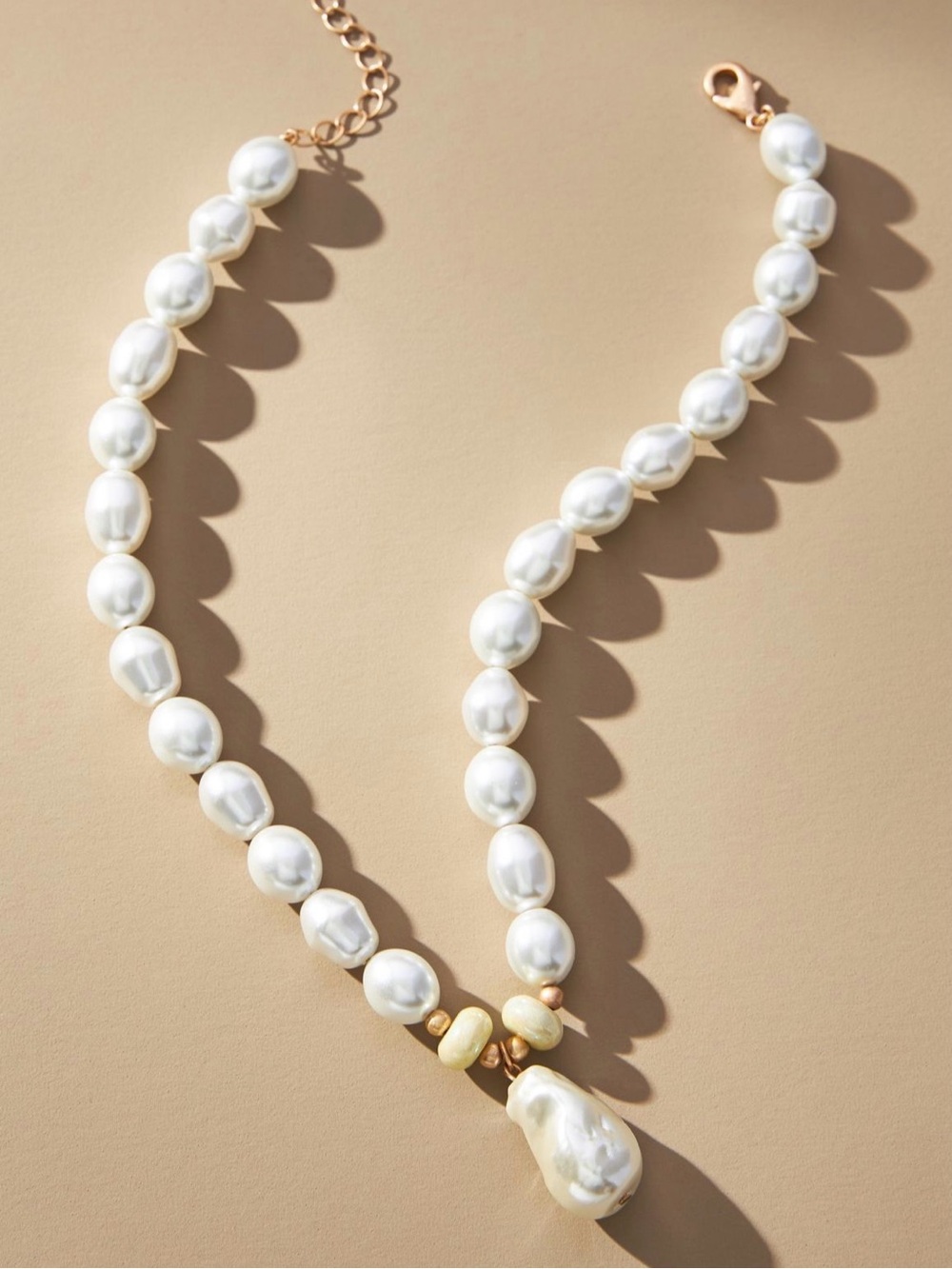 NWT Glass Pearl Pendant Necklace by Anthropologie